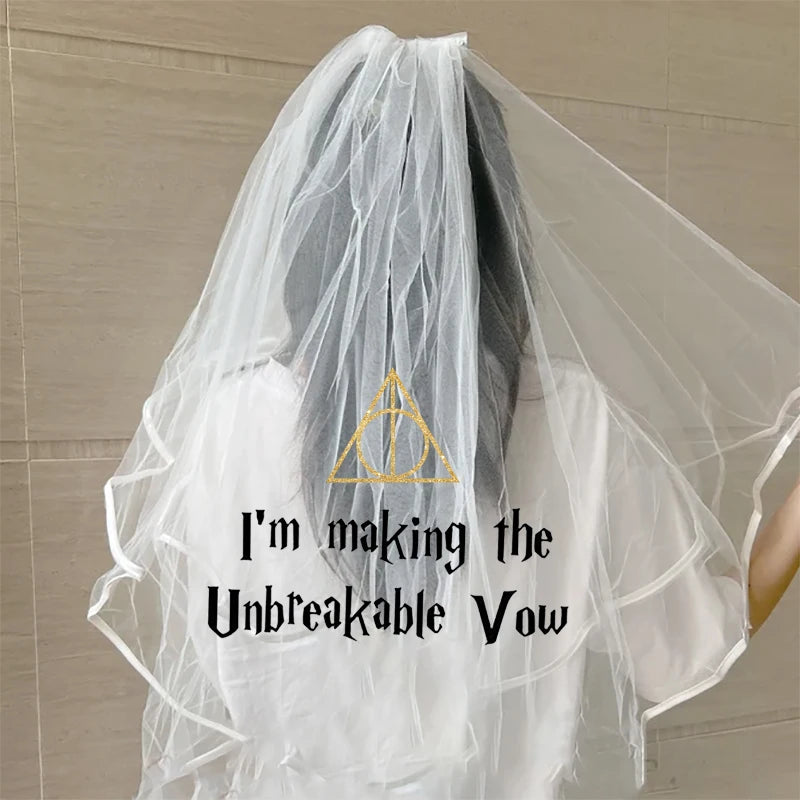 Unbreakable Vow Bachelorette Veil | Bride To Be Party Gift Bachelorette Party Veil Peaceful Pleasures Health and Wellness