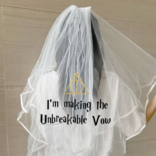 Unbreakable Vow Bachelorette Veil | Bride To Be Party Gift Bachelorette Party Veil Peaceful Pleasures Health and Wellness