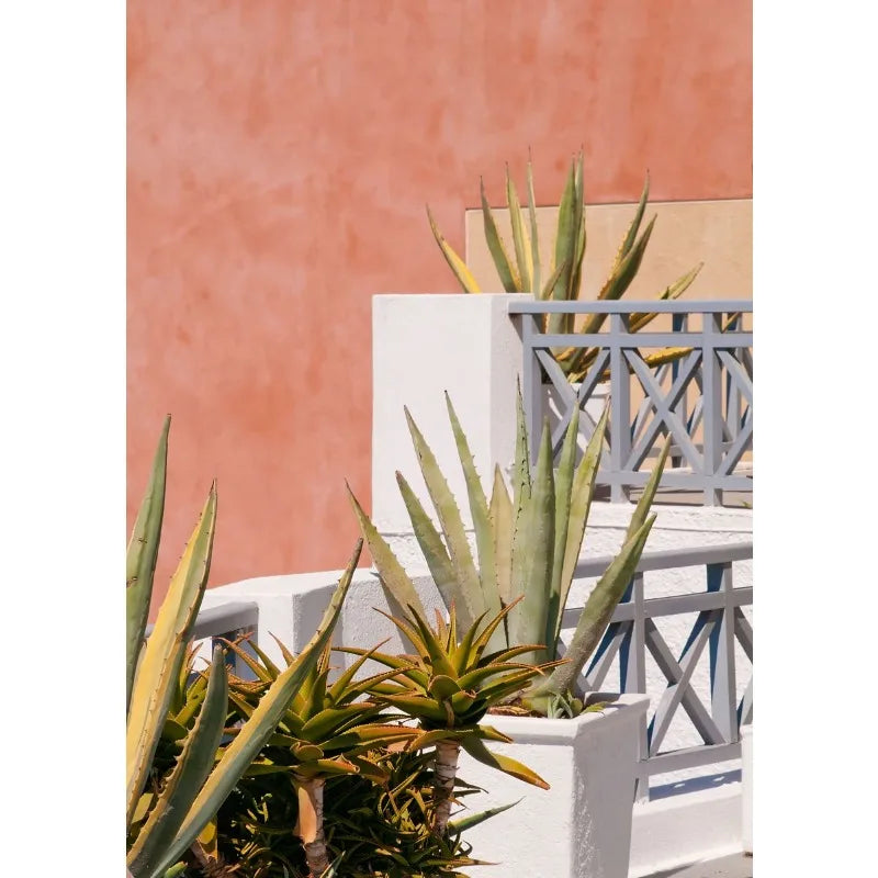 Santorini Greece Canvas Wall Art | Aesthetic Travel Poster
