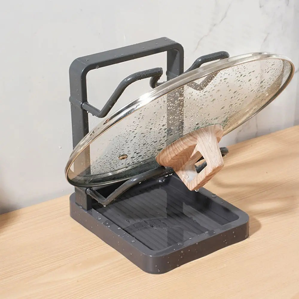 Double Layer Pot Lid Rack & Cutting Board Organizer | Non-Slip