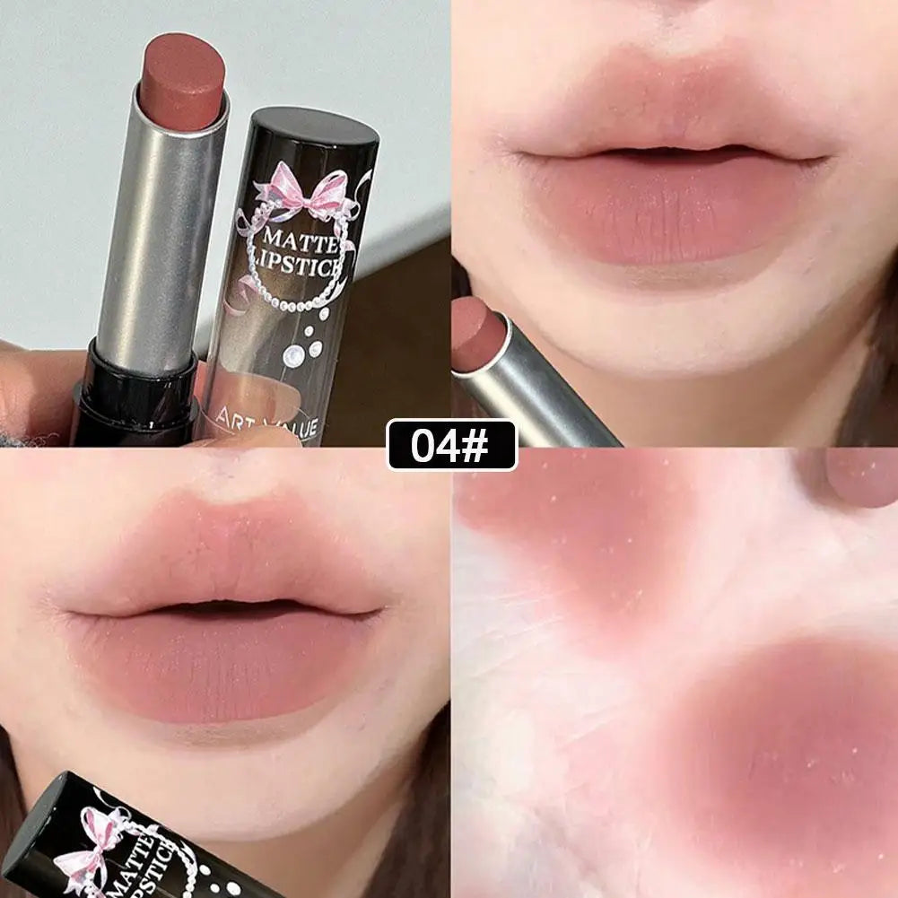 Moisturizing Velvet Matte Lipstick Mousse Long Waterproof Light Natural Warm Brown Toned Lip Tint Make Up Peaceful Pleasures Health and Wellness D
