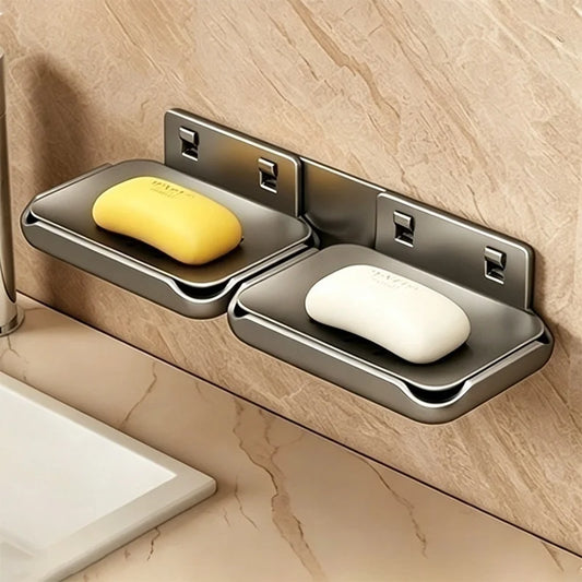 No-Drill Bathroom Corner Soap Holder – Metal Wall Mount Rack Corner Soap Rack Peaceful Pleasures Health and Wellness
