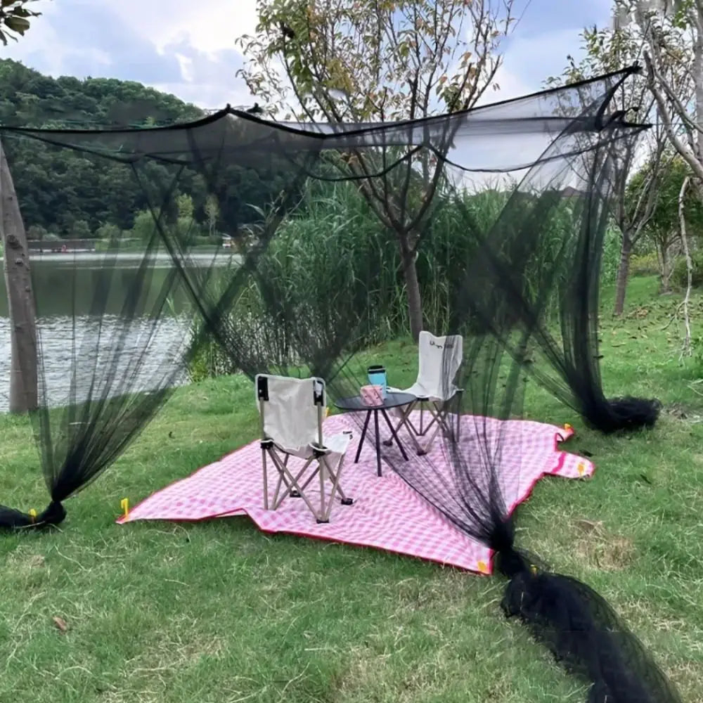 4-Corner Bed Canopy Mosquito Net | Breathable Square Bed Tent