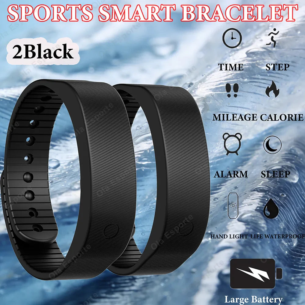 LED Fitness Tracker Bracelet – Pedometer, Alarm & Sleep Monitor