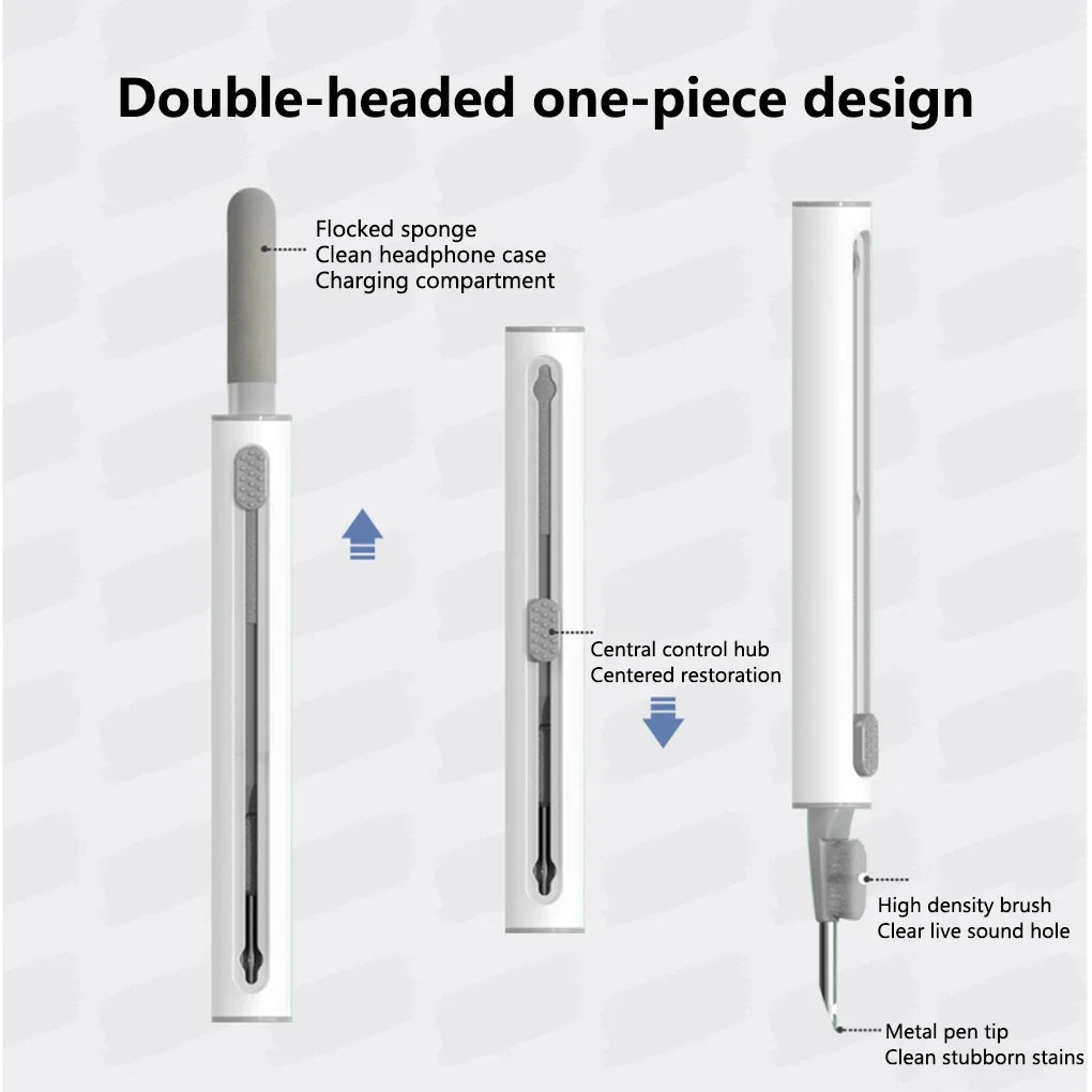 3-in-1 Earbud Cleaning Kit – Pen, Brush & Sponge | AirPods