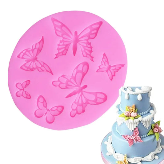 Butterfly Pattern Oval Shape Fondant Cake Baking Mold Chocolate Candy Peaceful Pleasures Health and Wellness