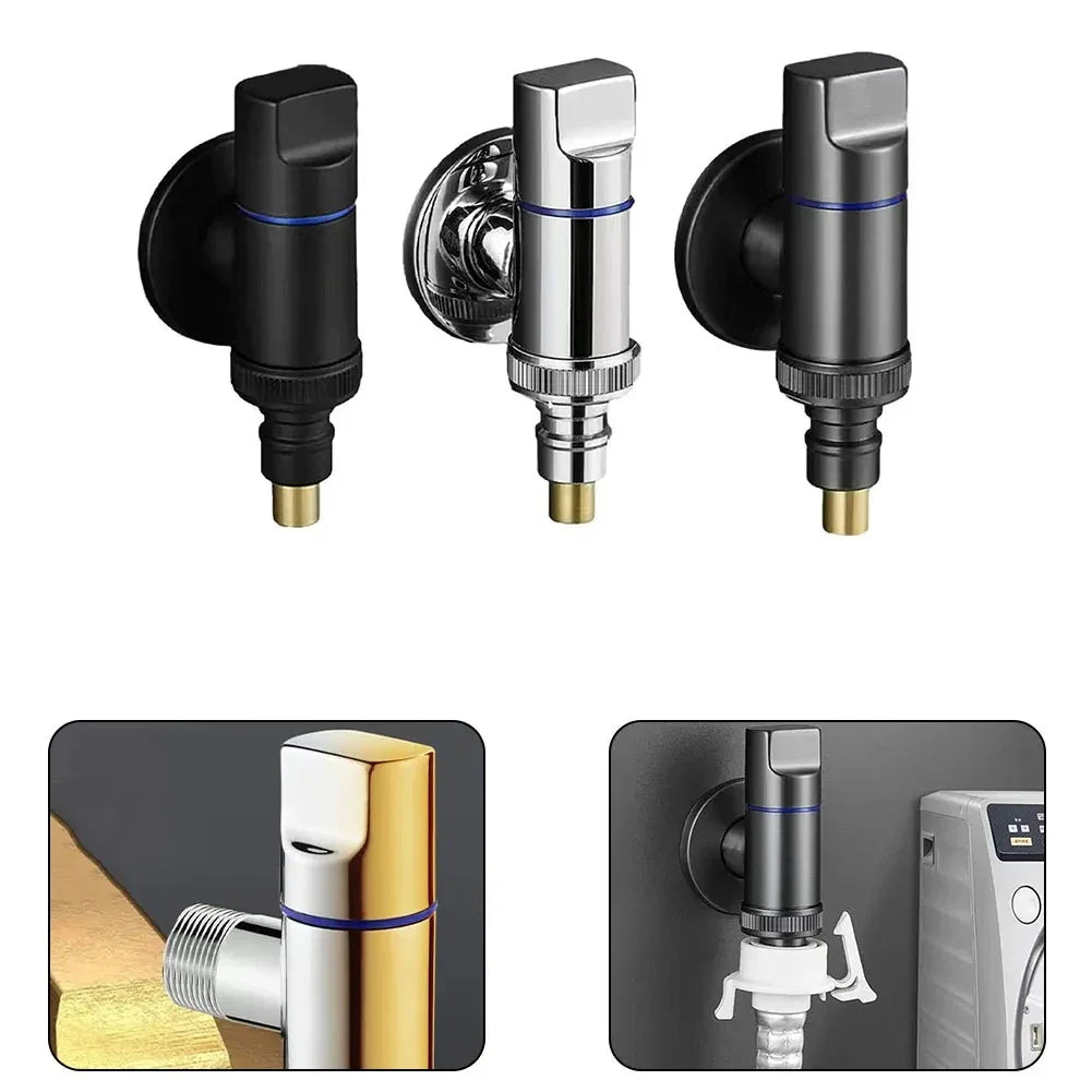 G1/2 Stainless Steel Washing Machine Water Stop Angle Valve