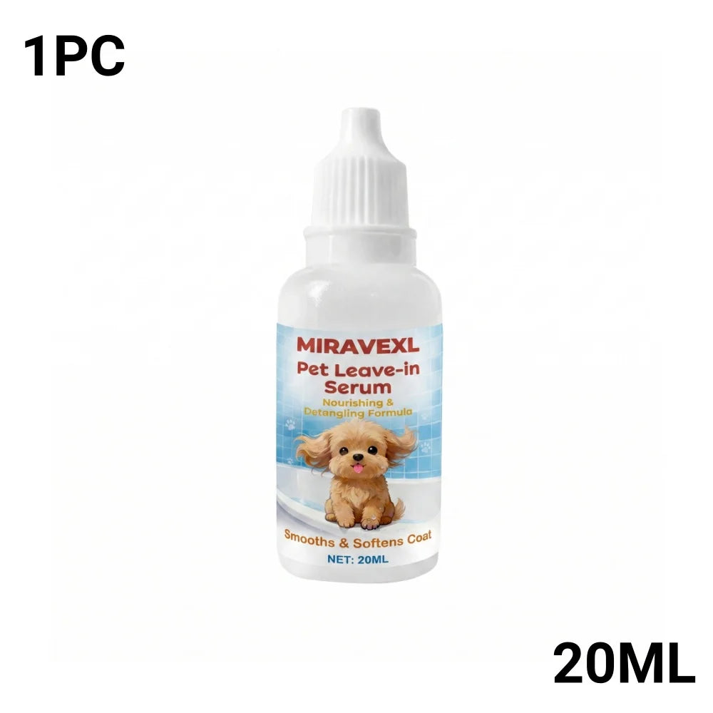 Pet Leave-In Serum - Nourishing, Detangling & Moisturizing Formula for Soft, Smooth & Healthy Dog Coat - Anti-Frizz Peaceful Pleasures Health and Wellness 1PCS