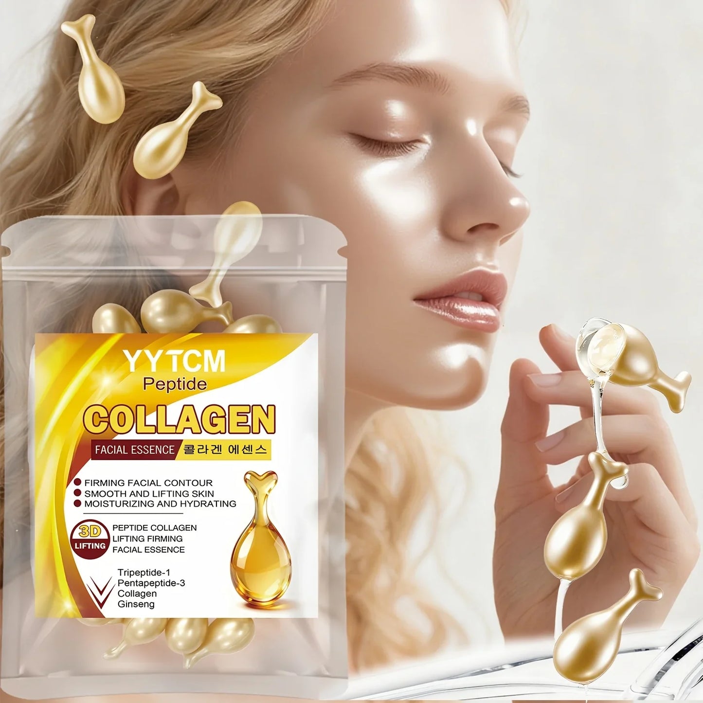 Polypeptide Collagen Essence Capsules | Squalane & Fullerene