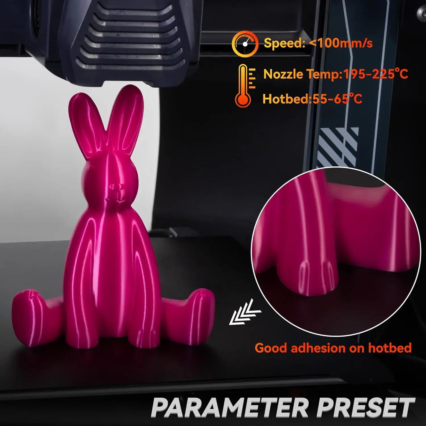 Silk PLA Filament 1.75mm | Metal-Like Shiny Finish, ±0.02mm Accuracy