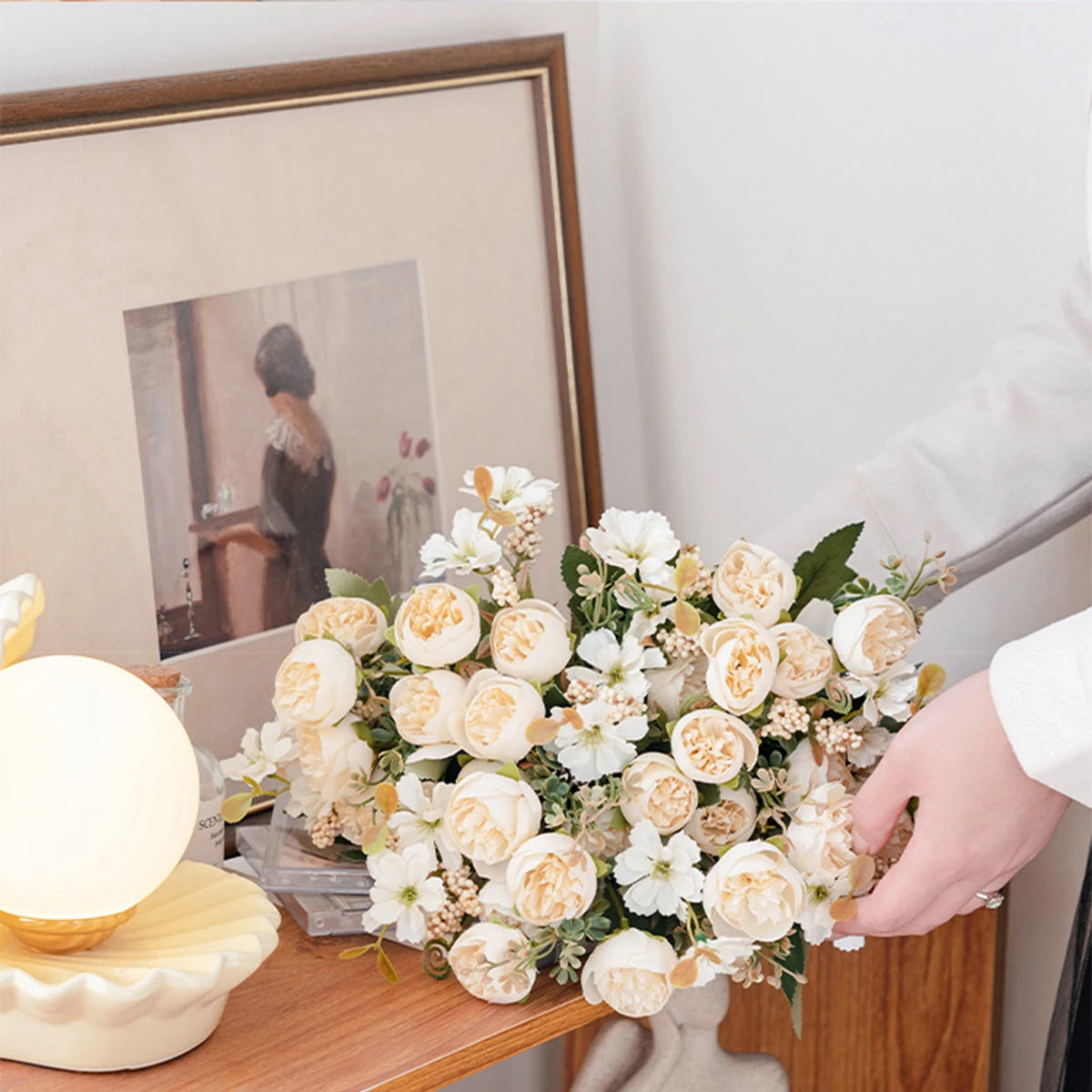 Silk Artificial Rose & Peony Bouquet | Wedding & Home Décor