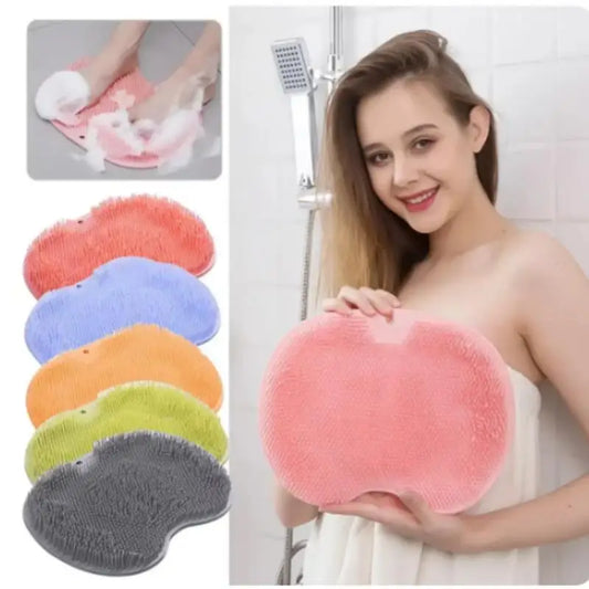 Bathroom Shower Anti Slip Mat, Circular Massage Foot Mat, Back Suction Cup, Foot Scrubber, Back Scrubber, Anti Fall Device Peaceful Pleasures Health and Wellness