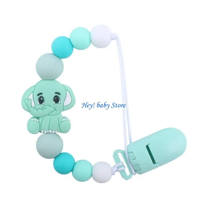 BPA-Free Animal Silicone Pacifier Clip for Baby 0–12 Months