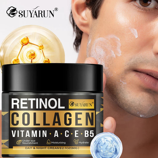 SUYARUN Retinol Moisturizing Cream, Rich in aloe vera leaf and tocopherol raw materials, universal skin care for men. Peaceful Pleasures Health and Wellness