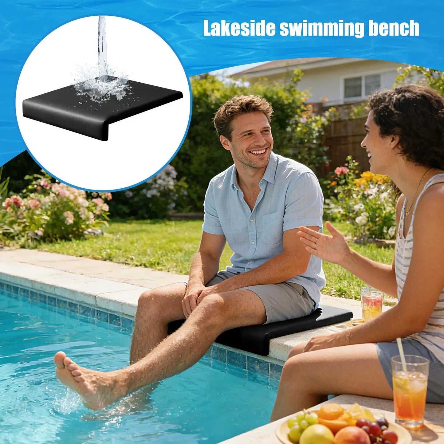 Pool Chairs Comfortable Breathable Waterproof Sponge Patio Cushions For Outdoor Furniture For Patio Lawn Home Lakeside Beach Peaceful Pleasures Health and Wellness