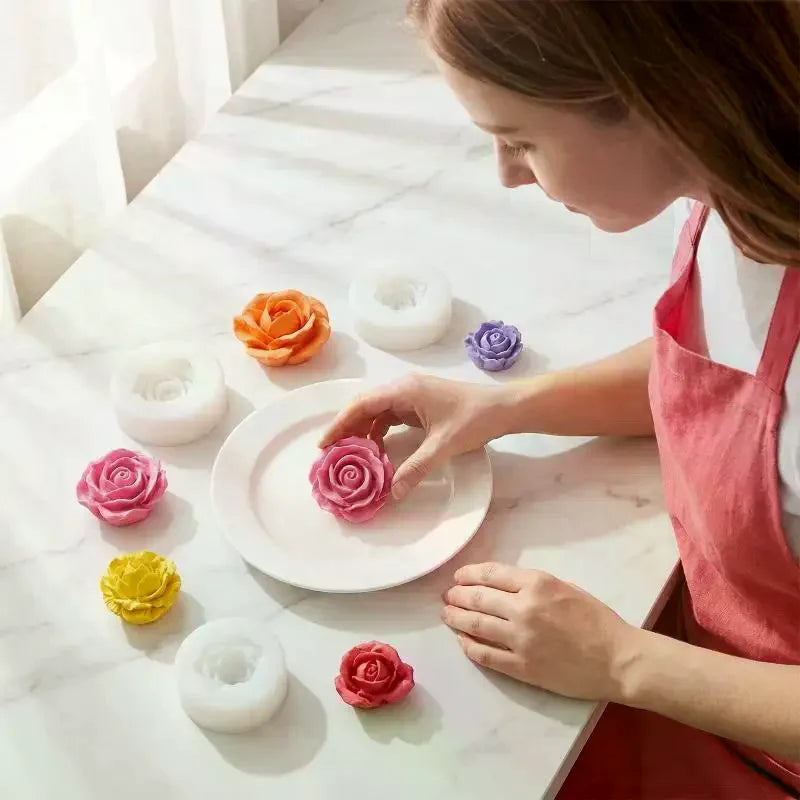 3D Rose Flower Silicone Mold – Soap, Epoxy & Craft