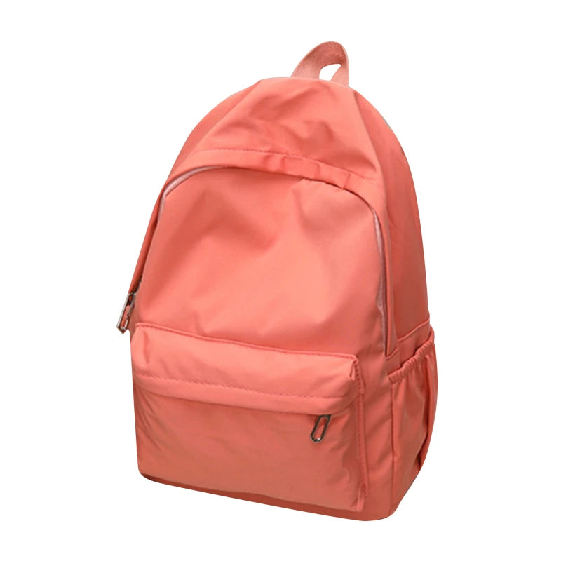 Fashion Backpacks for Women Knapsack Solid Color Student Casual Large Capacity School Rucksacks Ladies Shoulder Backpack Peaceful Pleasures Health and Wellness Orange red