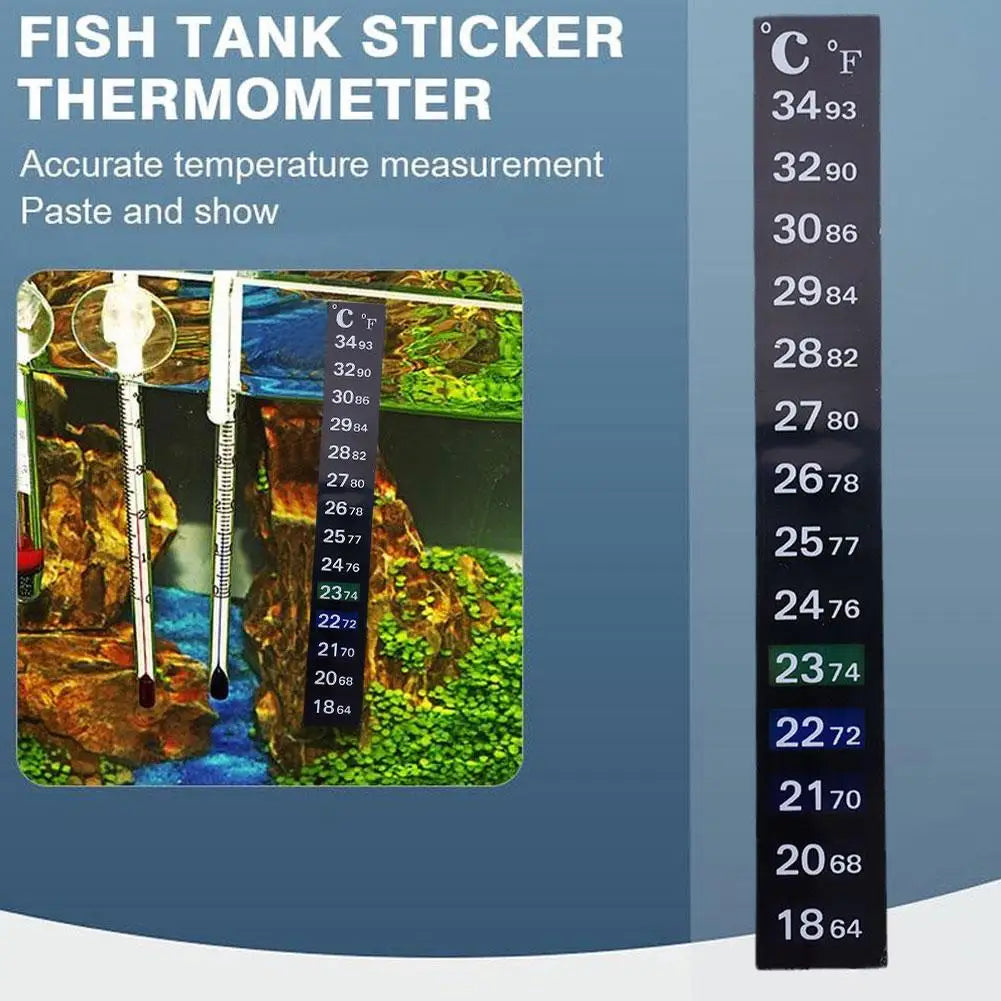 Stick-on Aquarium Temperature Strip for Accurate Readings Peaceful Pleasures Health and Wellness