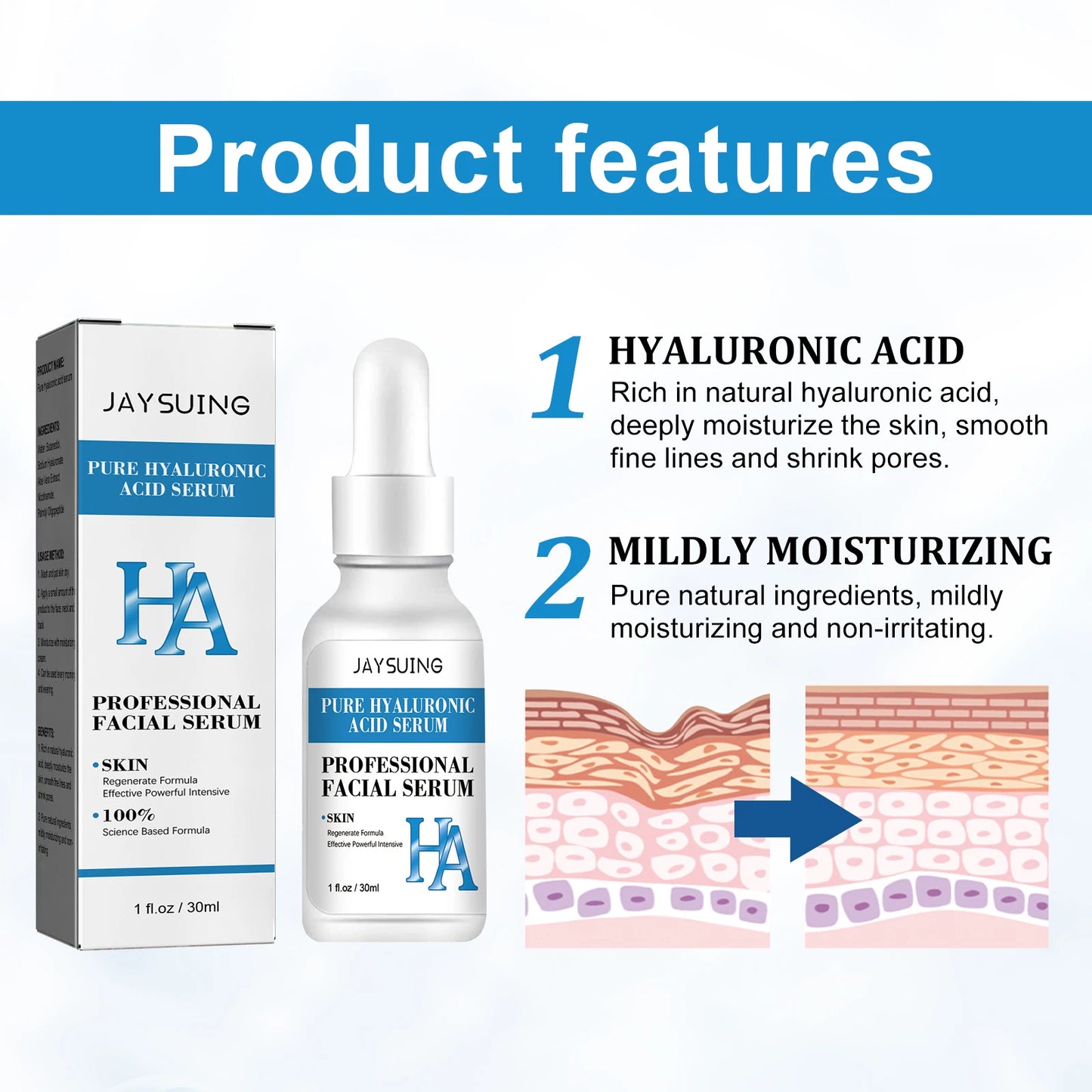 Hyaluronic Acid Face Serum – Hydrate, Plump & Smooth Skin