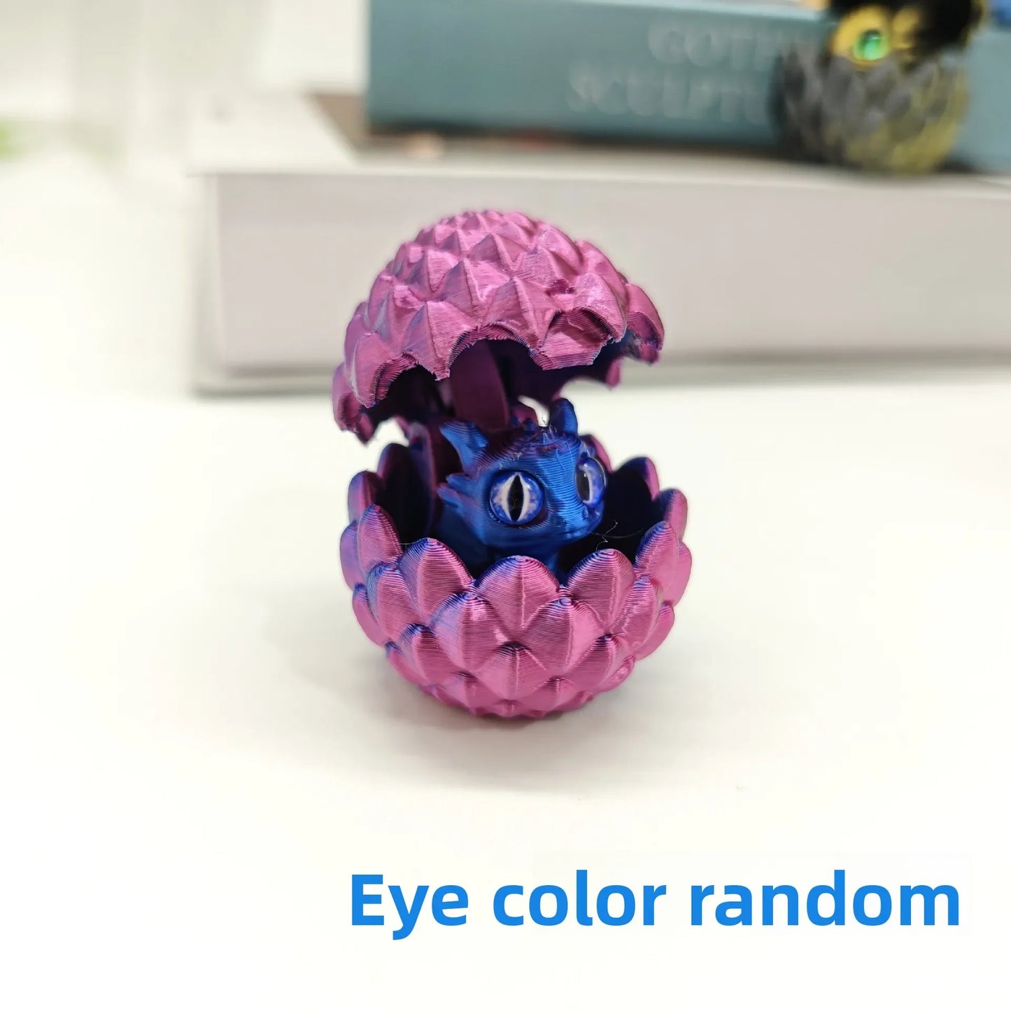 Dragon Egg 3D Printing Huevo De Dragón - Desk Decor Gag Gift Christmas & Birthday Novelty Office Toy & Home Decoration for Home Peaceful Pleasures Health and Wellness Laser purple