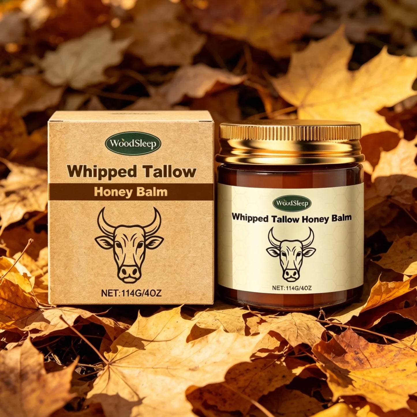WoodSleep Whipped Tallow Honey Balm – Deep Skin Moisturizer