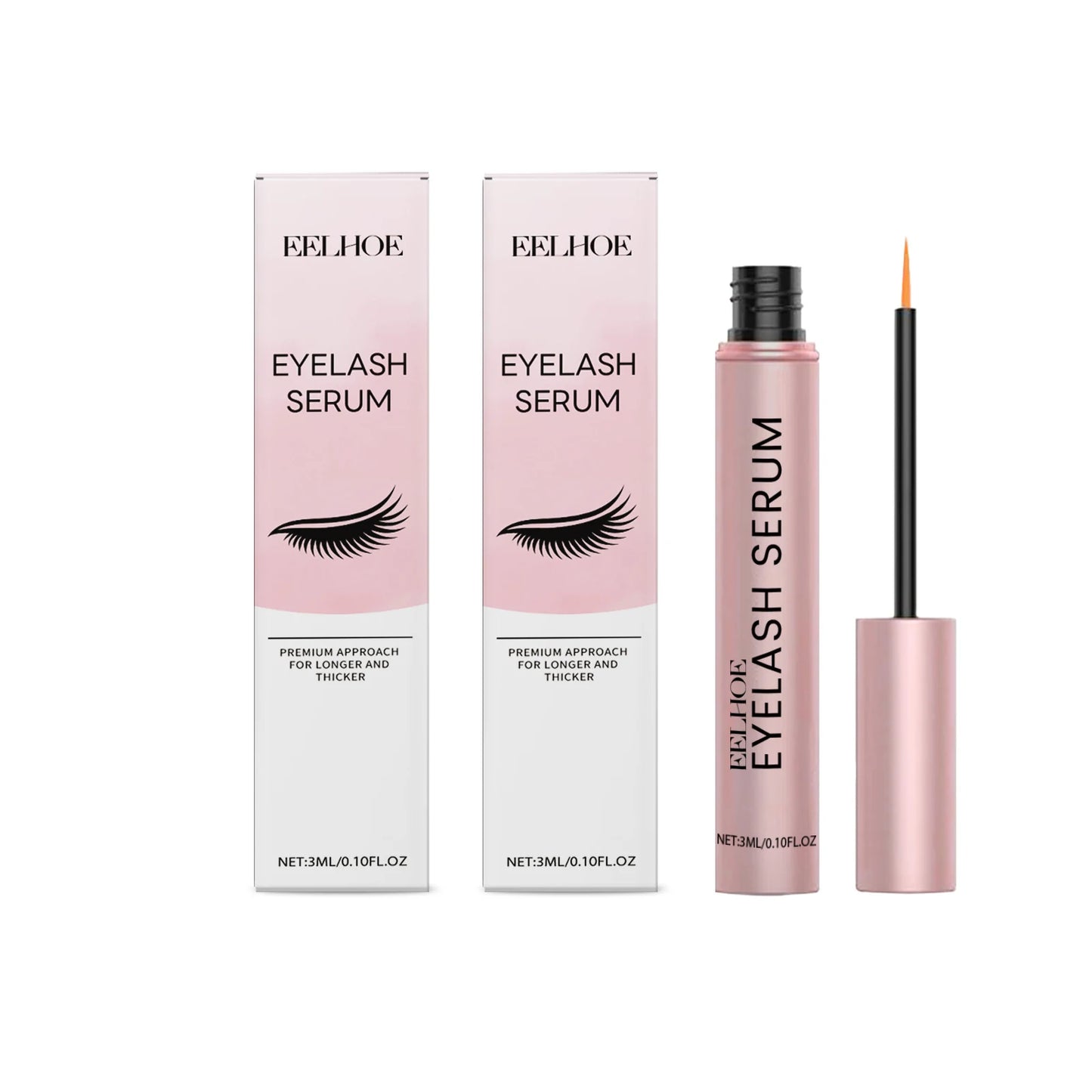 EELHOE Mascara Moisturizing Essence Lengthen Lash Promote Eyelashes Growth Thicker Curlier Prevent Baldness Eyelash Growth Serum Peaceful Pleasures Health and Wellness 2 X 3ml Boxed