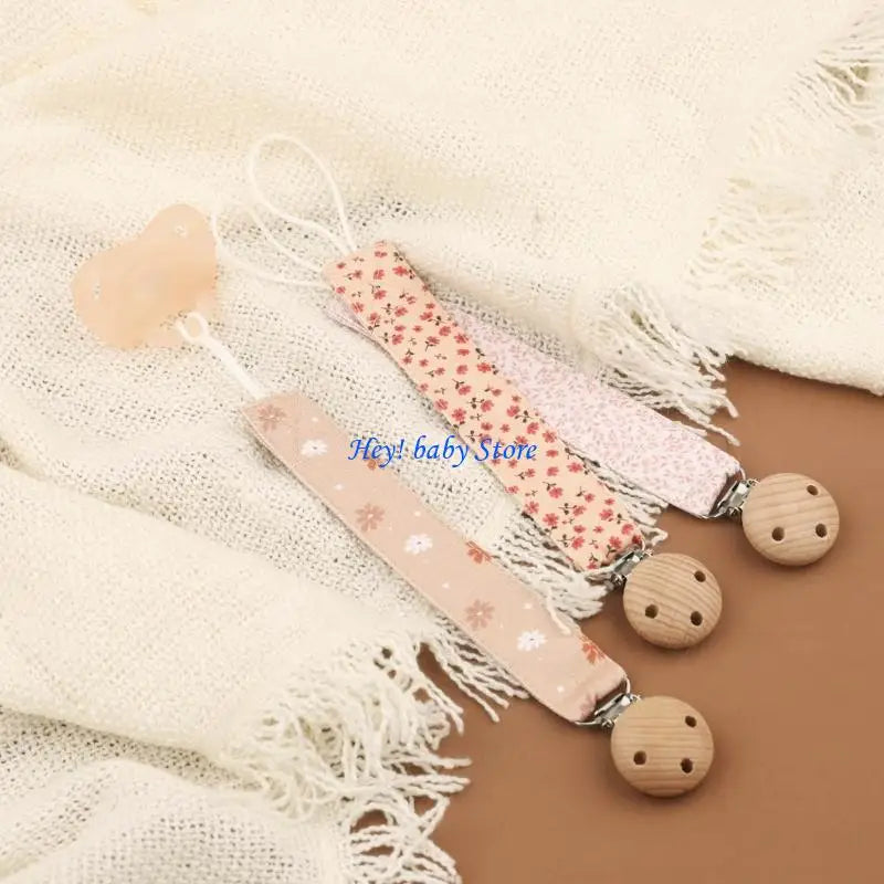 Flower Teether Pacifier Clip Chain for Baby Boys & Girls