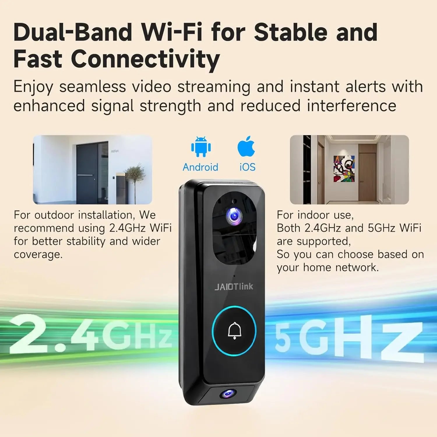 2K Dual Lens Wireless Doorbell Camera with Chime, 64GB SD Card, Voice Changer, WiFi, Package Protection Peaceful Pleasures Health and Wellness