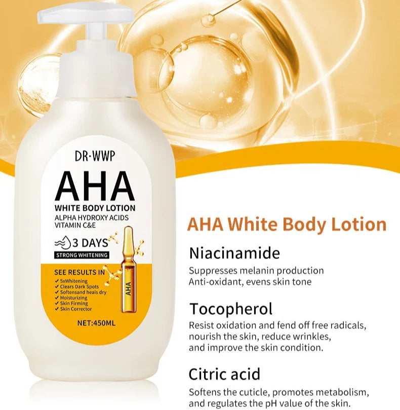 AHA Fruit Acid Body Lotion 450ml – Whitening & Moisturizing