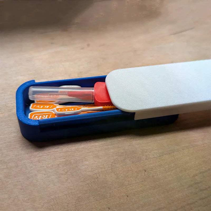 Mini Sliding Cotton Swab Storage Box – Dustproof Travel Case Swab Storage Case Peaceful Pleasures Health and Wellness