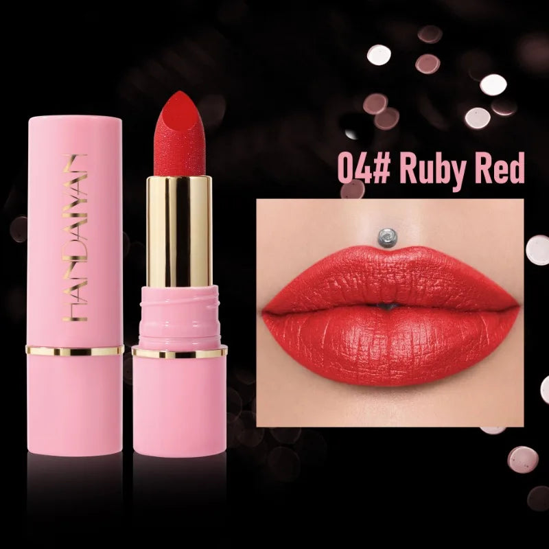Handaiyan Glitter Lipstick | Metallic Diamond Pearlescent Lip Gloss