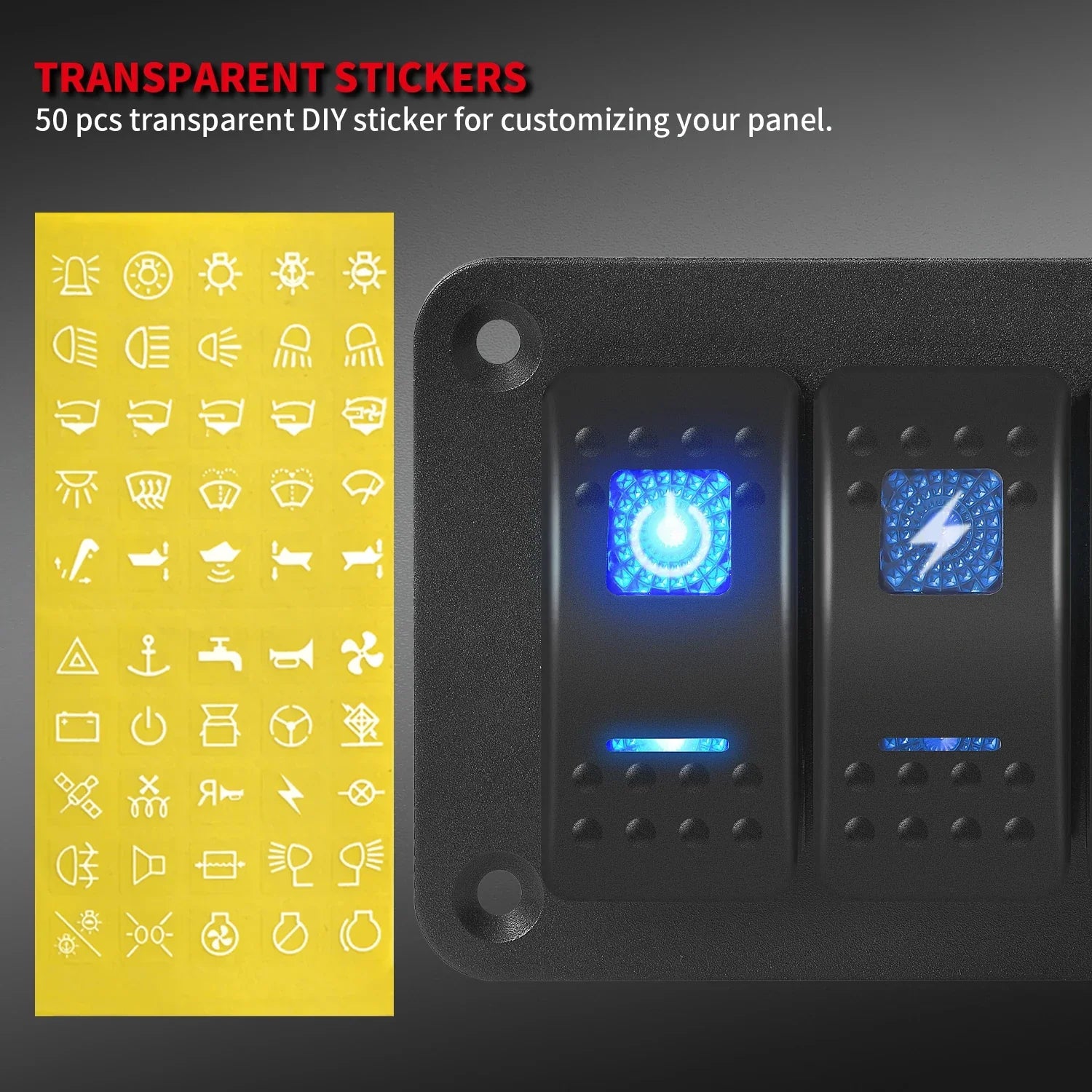 DaierTek 3-Gang Marine Rocker Switch Panel – 12V/24V Waterproof Peaceful Pleasures Health and Wellness