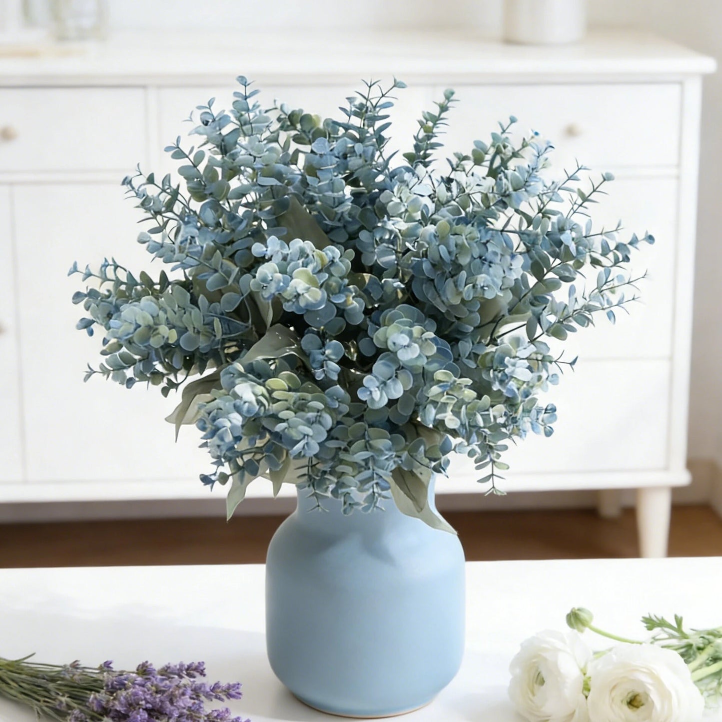 Artificial Eucalyptus Bouquet | Faux Floral Wedding Decor 31cm