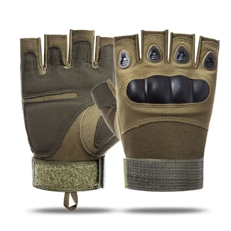 Tactical Hard Knuckle Fingerless Gloves – Combat & Shooting