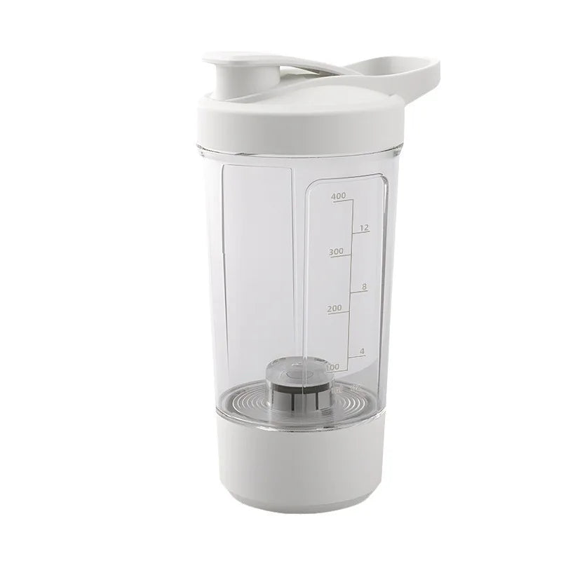 Electric Shaker Cup 450ml Self-Stirring Intelligent Shaker For Protein Shake Meal Replacement Portable Sport Mixing Cup Peaceful Pleasures Health and Wellness White-450ML