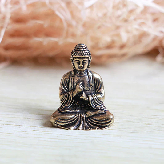 Pure Copper Buddha Figurine – Shakyamuni Home & Car Decor Buddha Figurine Oasis Select Copper