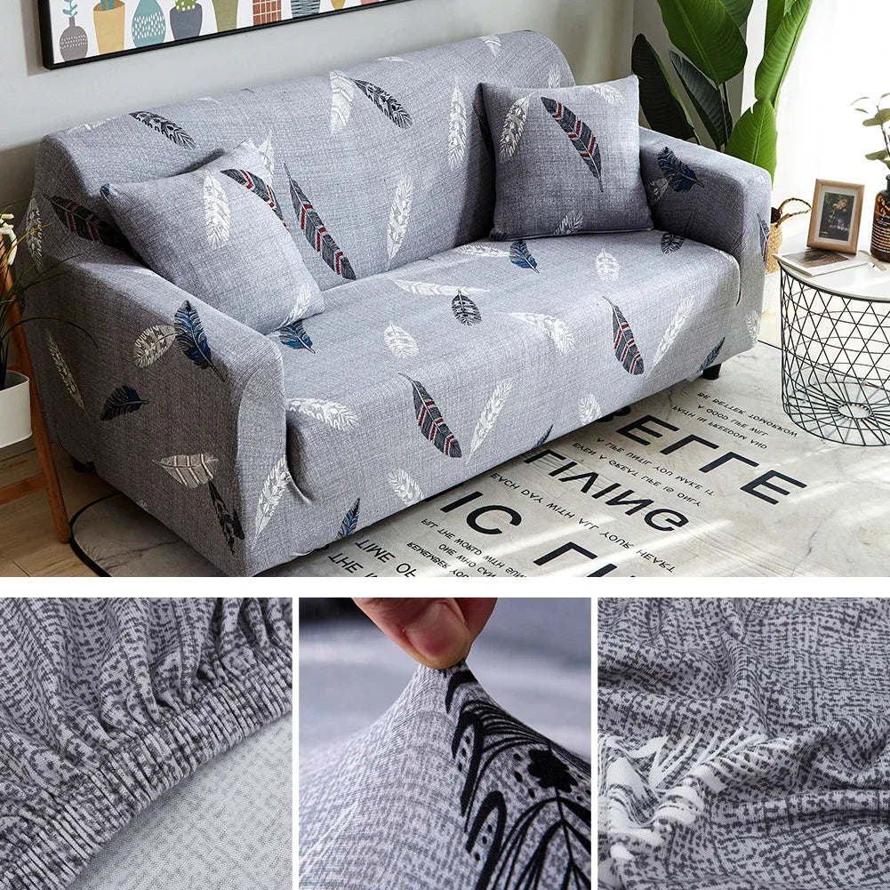 Elastic Floral Printed Sofa Covers Washable Spandex Couch Cover 1/2/3/4Seater Slipcovers Furniture Protector for Living Room Peaceful Pleasures Health and Wellness