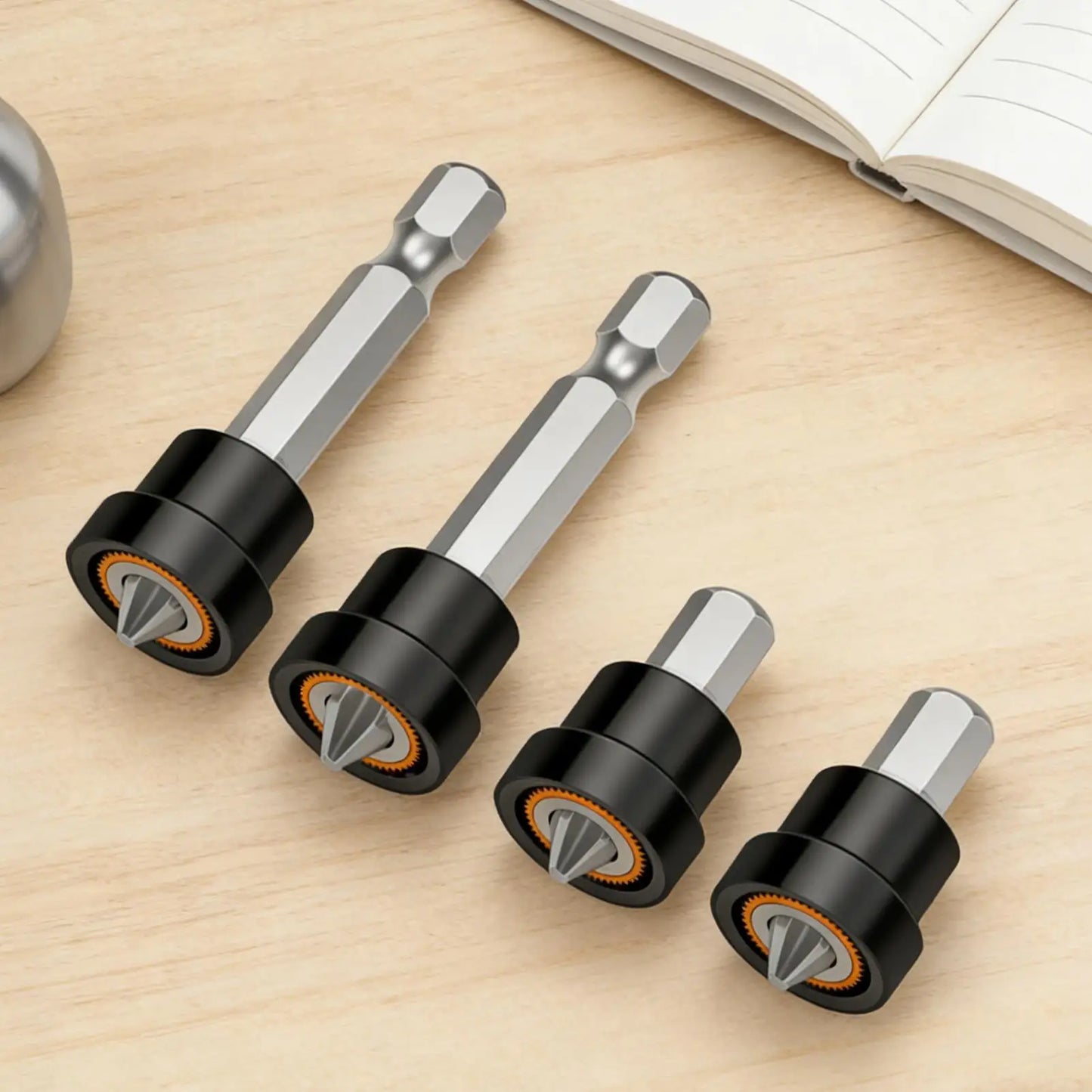 Magnetic Screwdriver Bit Set | 4-Piece Carbon Steel 25mm & 50mm
