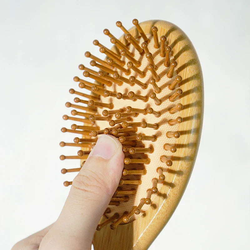 Bamboo Air Cushion Massage Comb – Scalp & Hair Care Brush