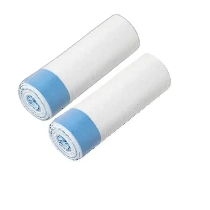 45X45 Household Garbage Bag Drawstring Large Thickening Portable Pull Bag White Plastic Bag draw string bags drawstring bag Peaceful Pleasures Health and Wellness LJD-2 rolls