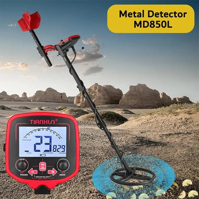 Metal Detector TX-850L Gold Metal Detector High Performance Underground Metal Detector Finder Treasure Hunter Gold Prospector Peaceful Pleasures Health and Wellness