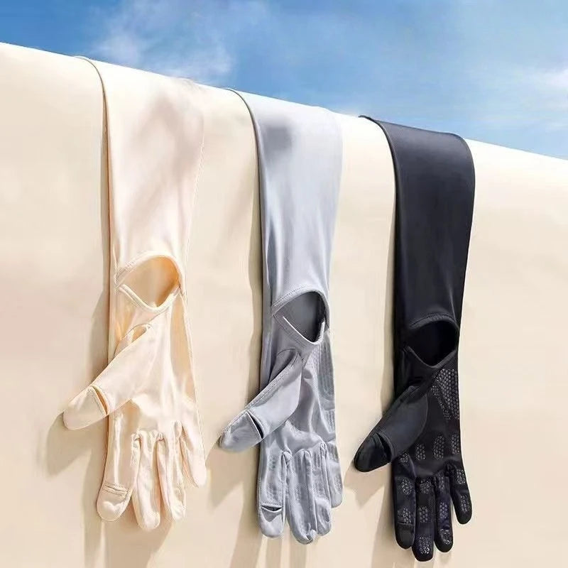 Ice Silk UPF 50+ UV Sun Arm Sleeves | Women's Driving Gloves