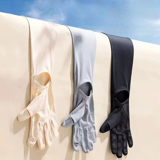 Ice Silk UPF 50+ UV Sun Arm Sleeves | Women's Driving Gloves UV Sun Arm Sleeves Peaceful Pleasures Health and Wellness