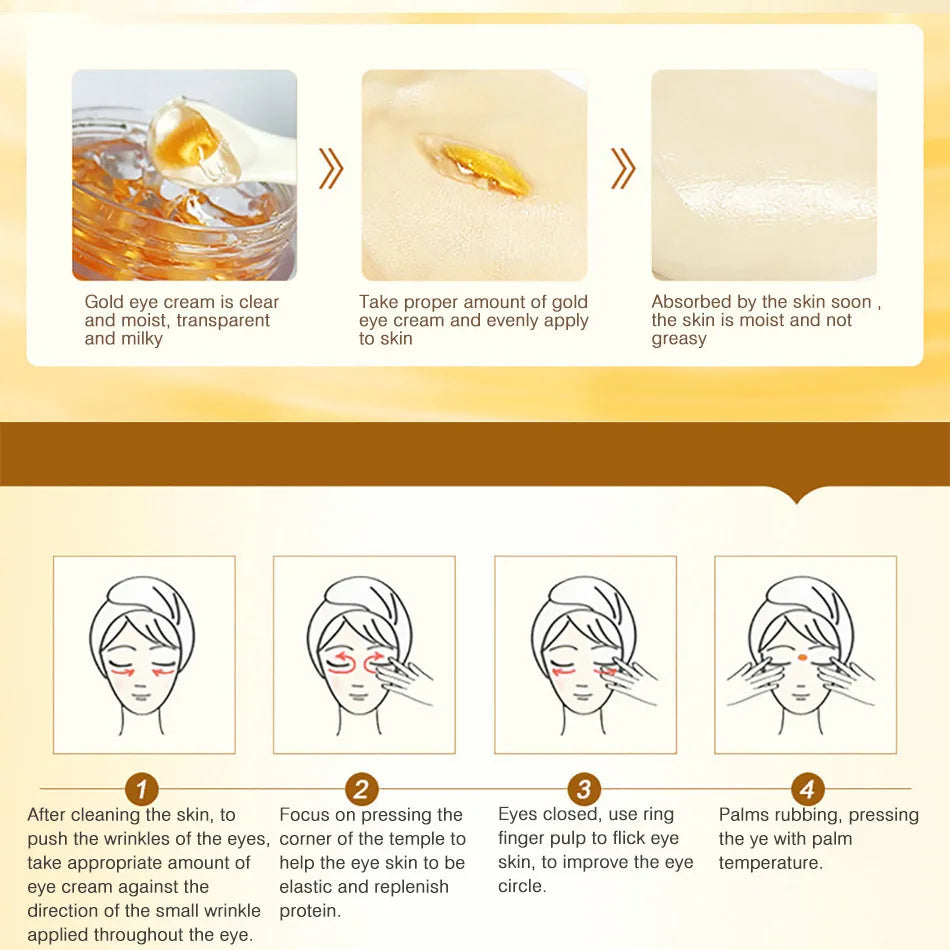 Gold Eye Cream – Hydrating, Anti-Wrinkle & Brightening | 30g