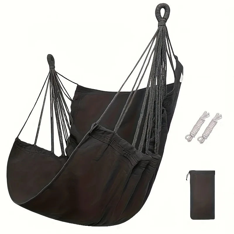 Fabric Hammock Chair Swing | Tie Ropes & Storage Bag Included