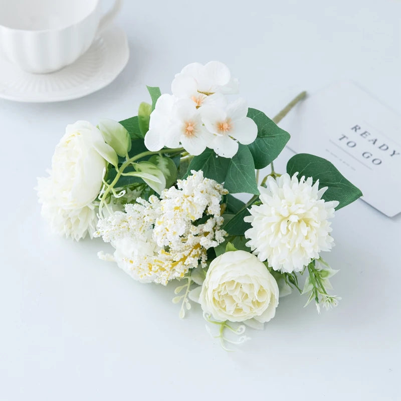 Artificial Silk Peony Bouquet | Wedding & Home Decor Flowers