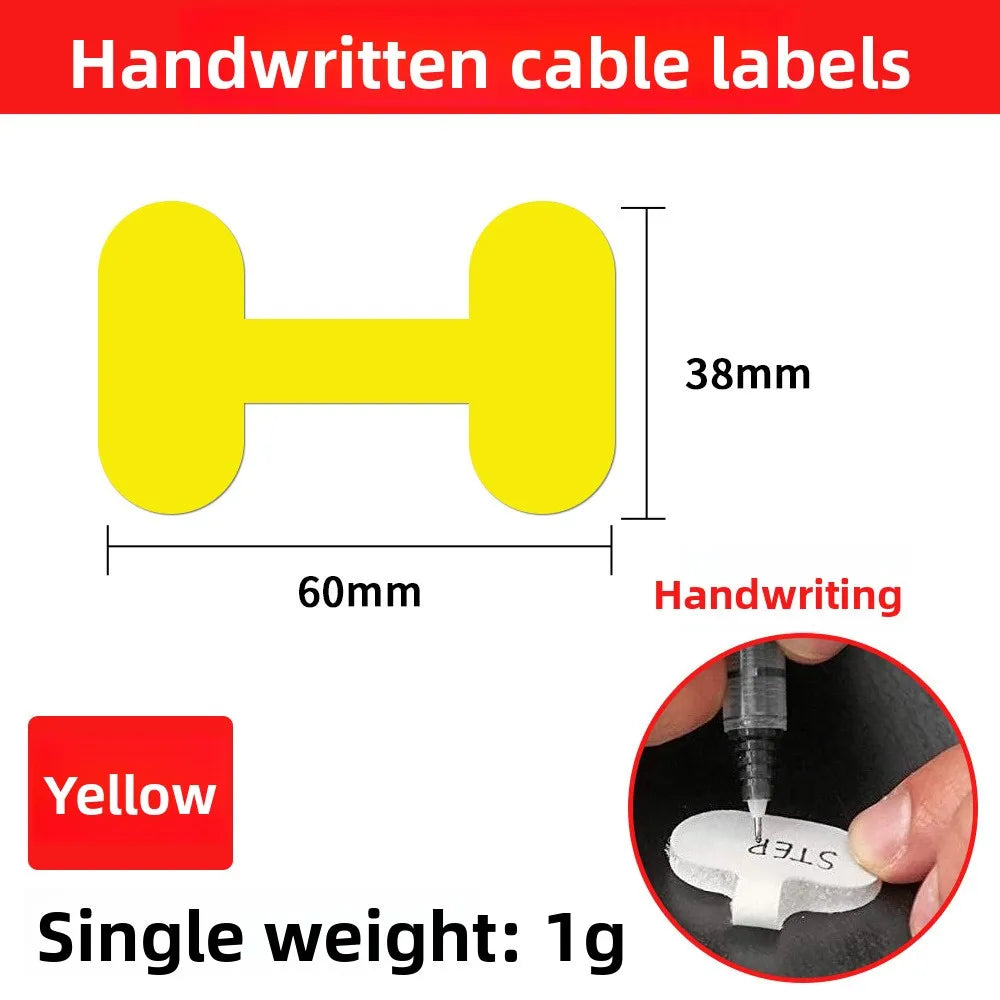 Writeable Self-Adhesive Cable Ties | Colorful Wire Organizer