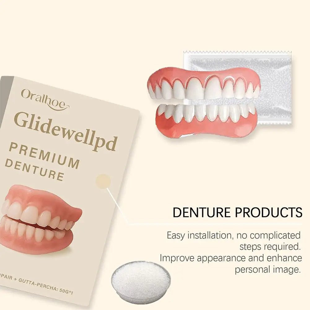 Reusable Silicone Fake Teeth Veneers – Upper & Lower Set