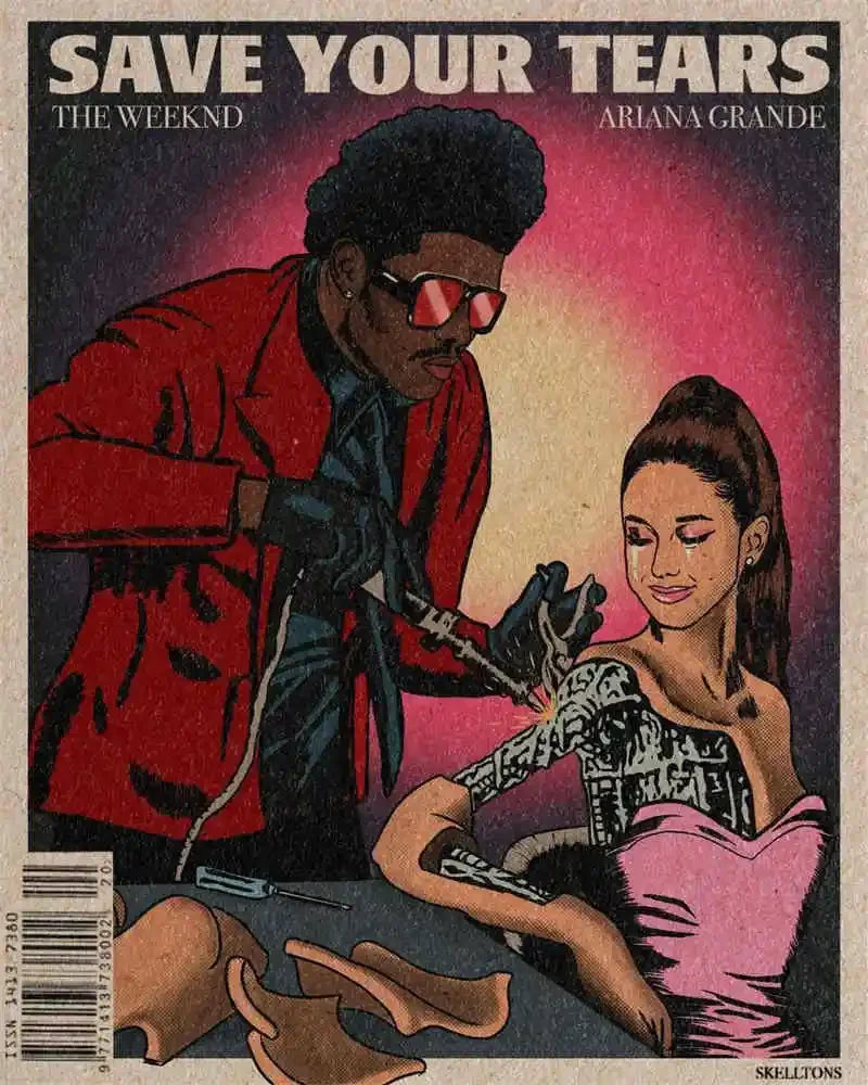 The Weeknd Canvas Wall Art | Starboy Hip Hop Poster Print