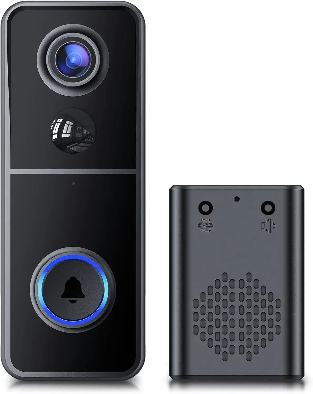 Wireless 2K HD Video Doorbell with Night Vision, Two-Way Audio, Motion Detection, IP66 Waterproof, Alexa Compatible Peaceful Pleasures Health and Wellness United States